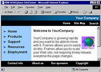 فریم ها امکانات زیبایی را در طراحی سایت فراهم می آورند